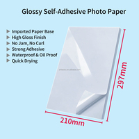 Papier autocollant photo jet d'encre brillant de qualité supérieure, format personnalisé A3/A4/A5/A6, surface perlée, marque Topa, 135 g/m², vente en gros