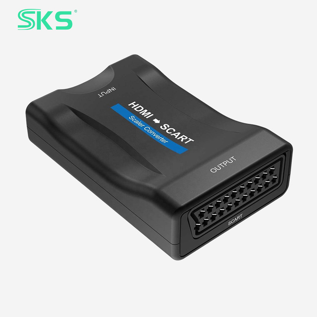 HDMI to SCART Converter 1080P Digital HDMI to Analog SCART Audio Video Adapter for Old SCART TV STB Game Console