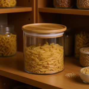 Recipiente de Almacenamiento KESPER con Tapa de Madera de 1.5L para Pasta y Productos Secos - Product Image 3