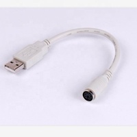 Câble USB mini clavier et souris Din6F avec gaine en PVC du connecteur PS2 pour une utilisation sur ordinateur