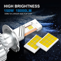 Bombilla LED Súper Brillante de 300W 50000Lm H11 H4 H7 9005 9006 para Faros Delanteros de Coche, Accesorios para Coche, Luz LED para Coche, Canbus, Faro Delantero LED para Auto