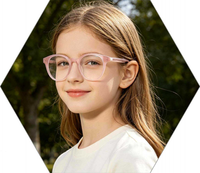 Monture de lunettes optiques ronde en acétate mignonne pour enfants garçons filles, monture complète pour myopie, verres de prescription, personnalisable, en stock