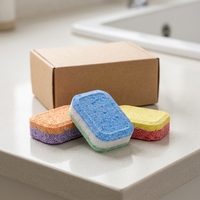 Tablettes lave-vaisselle solides écologiques tout-en-un pour eau dure, nettoyage en profondeur, élimination des taches d'huile, détergent brillant