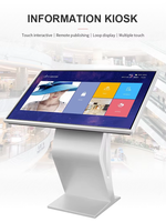 Kiosque d'affichage numérique interactif horizontal tout-en-un de 55 pouces avec CMS basé sur le cloud, écran tactile sur pied pour utilisation dans les ascenseurs