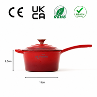 Casserole en fonte émaillée OEM avec couvercle, casserole en fonte de couleur personnalisée pour la cuisine
