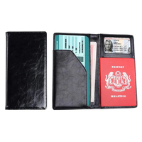 Dompet Paspor PU Daur Ulang Ringan Anti RFID, Organizer Dokumen Perjalanan, Logo Cetak Foil Kustom, Logo Embos Foil