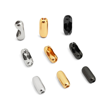 Stock 1.5-4mm plusieurs tailles accrocher étiquette chaîne boucles métal perle taille boucles à la main bricolage rond perle chaîne connecteur fermoirs