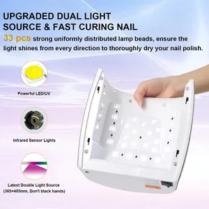 UV LED Lamp Lampada UV per Unghie 7800mAh Rechargeable UV <b>Light</b> for Nail 66W Gel Polish Curling Lamp with Diamonds - Product Image 5