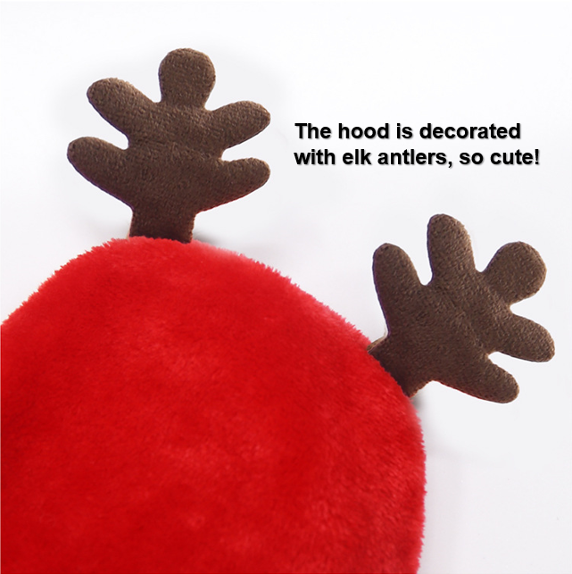 Christmas Holiday Party Dog Apparels Festival Xmas Red Scarf Hat Hooded Clothes