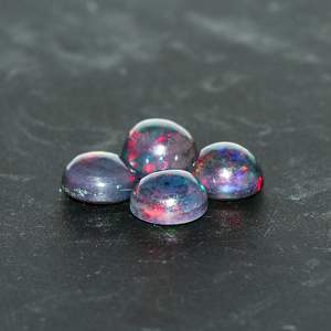 YASHEE Ópalo Etíope Negro Natural 7x7mm Redondo Multifuego, Gema para Joyería, Piedras Sueltas - Product Image 2