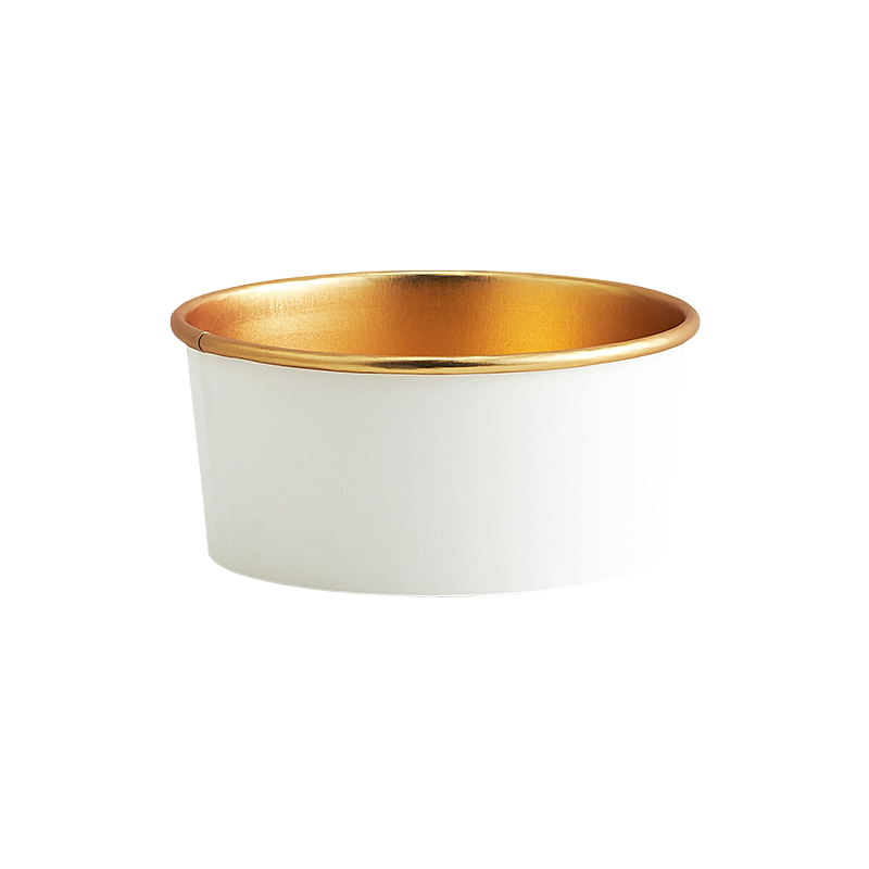 ชามกระดาษฟอยล์สีทอง