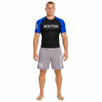 Ensemble de maillot de compression et short de grappling OEM Jiu Jitsu avec logo personnalisé sublimé – Tenue de combat sans Gi