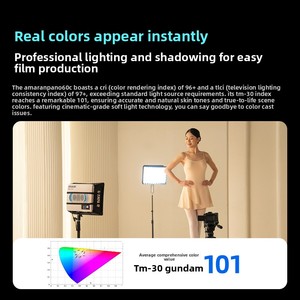 ไฟสตูดิโอแบบแบน Aimon Amarn Pano 60C น้ำหนักเบา สีสันสดใส สำหรับใช้งานกลางแจ้ง กำลังไฟ 60 วัตต์ เหมาะสำหรับการถ่ายภาพ ไลฟ์สด และการสตรีมมิ่ง - Product Image 5