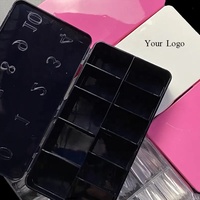 Boîte de Rangement XXL pour Capsules d'Ongles Marque Privée Personnalisée Numérotée en Plastique Transparent Noir Vide Rose