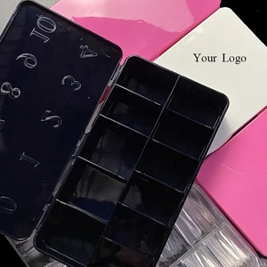 Boîte de Rangement XXL pour Capsules d'Ongles Marque Privée Personnalisée Numérotée en Plastique Transparent Noir Vide Rose - Product Image 3