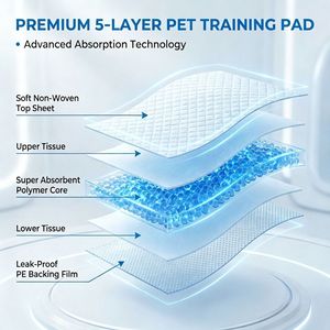 Échantillon <span class=keywords><strong>Gratuit</strong></span>, Vente en Gros, Prix Abordable, Tapis d'Entraînement pour Chiens Ultra Absorbants à 5 Couches, Anti-Fuites, Jetables, pour Chiots - Product Image 2