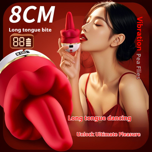 女性用クリトリスオーガズムUSB充電式マルチ振動モードマスターベーター花型舌先バイブレーター - Product Image 6
