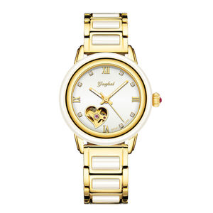 Montres mécaniques de luxe de haute qualité pour couple, design noble, jade blanc naturel, montre automatique - Product Image 1