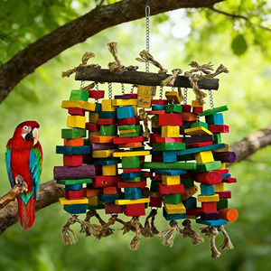 Matériaux de sélection sûrs Moyen Grand Oiseau Multicolore Blocs <span class=keywords><strong>en</strong></span> <span class=keywords><strong>bois</strong></span> naturel Jouets Pet <span class=keywords><strong>Perroquet</strong></span> Oiseaux <span class=keywords><strong>en</strong></span> <span class=keywords><strong>bois</strong></span> <span class=keywords><strong>Jouet</strong></span> à mâcher - Product Image 2