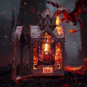 IIECREATE Kit de <span class=keywords><strong>puzzle</strong></span> 3D en bois éducatif DIY SL-42 Dragon Book Nook pour adultes - Product Image 1