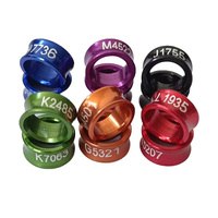 Anneau de pattes de pigeon multicolore 4-7mm en aluminium personnalisé pour oiseaux de volaille