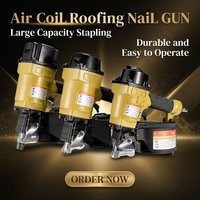 OBBL 15 Pneumatic Coil Nailer 300-Capacity Air Framing Nail Gun 25-80mm Alat Paku Pneumatik untuk Konstruksi Kayu, Pallet, dan Furnitur, Berbahan Paduan Seng