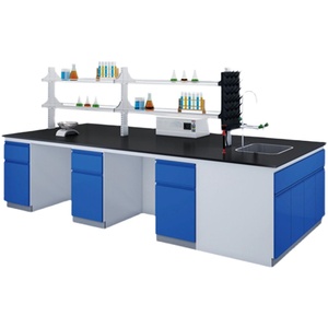 Mesa de Laboratorio Saiford S001, Totalmente de Acero y Madera, Resistente a la Corrosión, Mesa Central para Uso en Laboratorio - Product Image 4