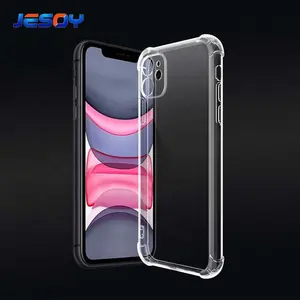 High Quality Ultra-Thin Transparent Crystal Shockproof Tpu Transparentes Bulk Cell Clear Phone Cases For Iphone 11 12 Pro Max