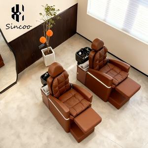Fauteuil de coiffure moderne en cuir synthétique avec cuvette en céramique, style canapé, pour hôpitaux et salons – Vente en gros fabricant - Product Image 2