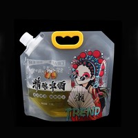 Sachets d'emballage Doypack à bec verseur personnalisés en PE imprimés par gravure, résistants à l'humidité, de 150 ml, 200 ml, 300 ml pour jus, eau, boissons et purées