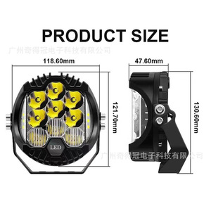 Three Sided <b>Led</b> <b>Work</b> <b>Light</b> 9-36V Dc Switch Control For Cars Off Road Vehicles Pickup Trucks Automotive Accessories - Product Image 4