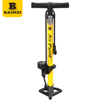 Pompe à air manuelle de fabrication chinoise, base en acier, pompe à air portable pour vélo avec coussin antidérapant pour les pieds
