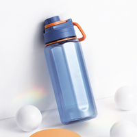 Meilleures ventes bouteilles d'eau en plastique avec marquage de temps et paille bouteille d'eau Tritan d'hydratation de maintien 1,5l 1500 ml