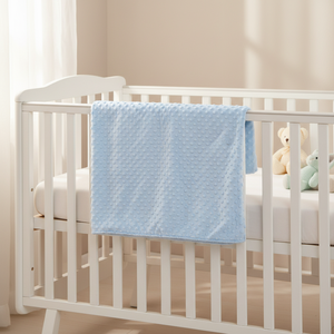 Coperta <span class=keywords><strong>per</strong></span> Neonati in Pile Minky Dot e Sherpa a Doppio Lato, Ultra Morbida, Calmante e Riscaldante - Product Image 2