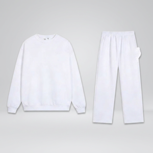 Ensemble de sport d'automne en coton pur, taille élastique, imprimé uni, écologique, pour adultes, hommes et couples, avec logo personnalisé Alolab, poids moyen, 2 en 1 - Product Image 3