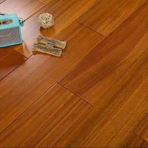 Plancher en bois massif de qualité AB Lovoa Trichilioides à grain droit, système de clic, pour hôtel, hôpital, décoration commerciale - Product Image 1