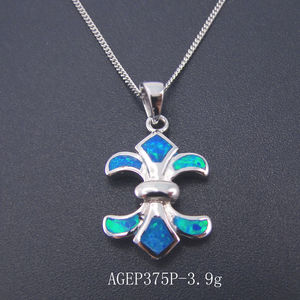 Hawaiian Animal Jewelry 925 Sterling Silver Rhodium Plated Blue <b>Opal</b> Starfish Charm Pendant <b>Necklace</b> with Bezel Setting Gift - Product Image 4