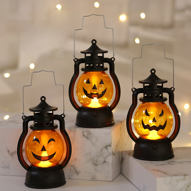 2024 Halloween Thanksgiving Decor Pumpkin Light Dracula Led Pumpkin Lantern Halloween Decoration
