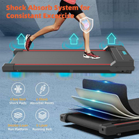 Máquina de correr plana pequeña inteligente para interiores, uso doméstico, cinta de correr eléctrica para debajo del escritorio