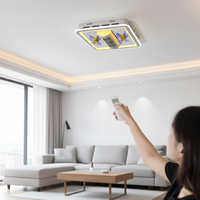 Ventilateur LED silencieux sans pales, à commande anglaise, personnalisé, transfrontalier, protection oculaire spectre complet, en ABS et métal