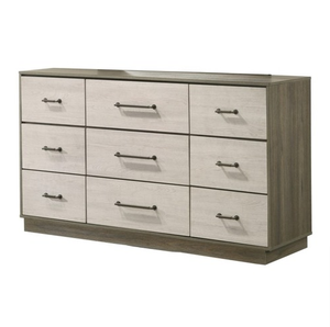 Modern 5-Piece Full Bedroom Set with <b>Convertible</b> & Adjustable <b>Bed</b> Wood in Beige & Brown Home Bedroom Furniture - Product Image 3