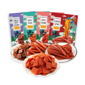 Délicatesse chinoise instantanée tendance, <span class=keywords><strong>La</strong></span> Tiao, gluten de blé frit épicé asiatique, prêt à manger, sachet de 92g, portion individuelle - Product Image 5