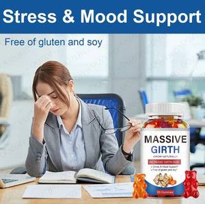 Gomas de <span class=keywords><strong>Ashwagandha</strong></span> para Crescimento Natural, Suplemento Masculino, Goma Natural de <span class=keywords><strong>Ashwagandha</strong></span> para Melhorar o Humor e Energia - Product Image 3