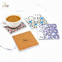 OEM Décoration De La Maison Tapis et Coussins de Tasse de Caboteur Tapis Carrelage En Céramique Mosaïque Personnalisée Impression Table Carré Durable Accompagnement Quotidien