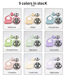 Platos de Silicona con Succión para Bebés, Diseño de Oso Animado, Acero Inoxidable, Juego de Platos, Tazones y Vasos para Niños - Product Image 4