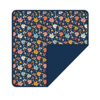 Couverture pour bébé en bambou réversible personnalisée avec feuilles d'automne multicolores, fond foncé, feuillage d'automne, couverture pour nouveau-né