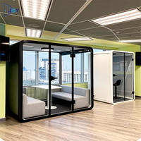 Cabina Acústica Modular Insonorizada para Reuniones de Oficina, Solución de Reducción de Ruido para Trabajo Privado en Interiores