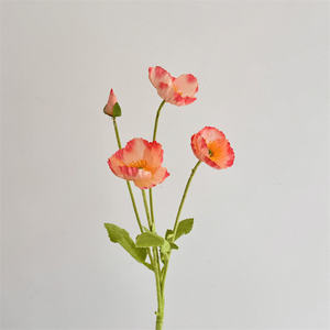 Vendita Calda Fiori di Papavero Artificiali di Alta Qualità in Seta per Decorazione Casa - Product Image 6