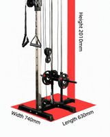 Système de poulies doubles réglables pour machine de tirage vertical, station de câbles de musculation pour entraînement de fitness