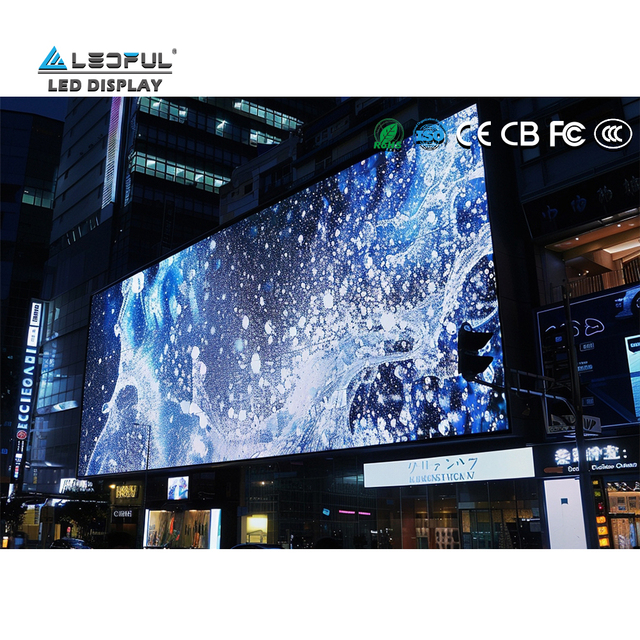 Led Sign Board Outdoor Matrix Display Screen Support the Installation of the Column on the Wall and the Roof